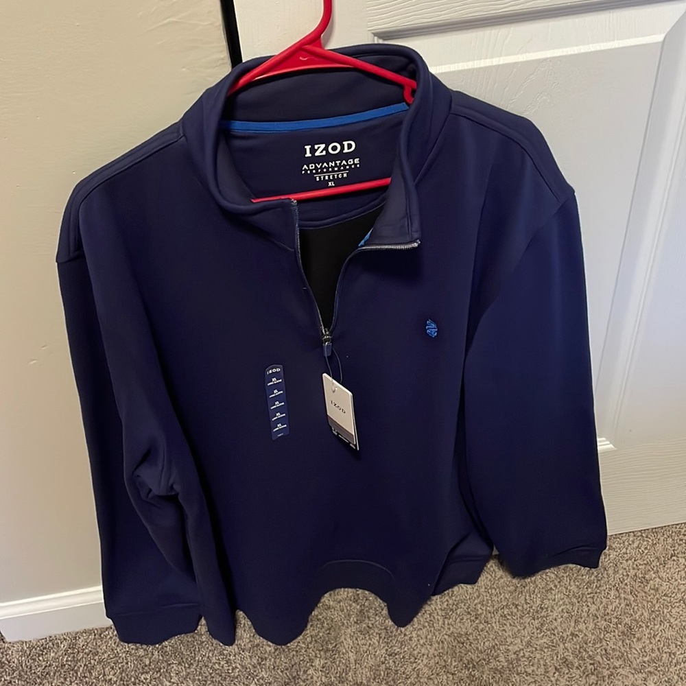 Navy Izod Quarter Zip
